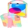 Adocham Kids Case for iPad A16 11th Generation 11 Inch 202510th Generation 109 Inch 2022 Builtin Stand HandleLightweight Shockproof Silicone Kids Cover for iPad 10th11th Gen Rainbow