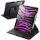 JETech Rotating Case for iPad Pro 129Inch 2022202120202018 with Pencil Holder 360 Degree Rotation Protective Stand Cover Clear Back Auto WakeSleep Black