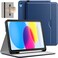 JETech Case for iPad A16 11th10th Generation 20252022 PU Leather Business Folio Protective Tablet Cover with Pencil Holder Pocket MultiAngle Viewing Navy