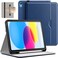 JETech Case for iPad A16 11th10th Generation 20252022 PU Leather Business Folio Protective Tablet Cover with Pencil Holder Pocket MultiAngle Viewing Navy