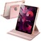 JETech Rotating Case ONLY for iPad Air 11Inch M4M3M2 202620252024 iPad Air 54 20222020 5th4th Generation 109Inch 360 Degree Rotation Protective Stand Cover Clear Back Rose Gold