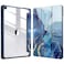 Fintie Hybrid Slim Case for iPad 9th 8th 7th Generation 20212020 2019 102 Inch Builtin Pencil Holder Shockproof Cover with Clear Transparent Back Shell Ocean Marble