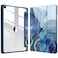 Fintie Hybrid Slim Case for iPad 9th 8th 7th Generation 20212020 2019 102 Inch Builtin Pencil Holder Shockproof Cover with Clear Transparent Back Shell Ocean Marble