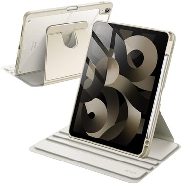 JETech Rotating Case ONLY for iPad Air 11Inch M4M3M2 202620252024 iPad Air 54 20222020 5th4th Generation 109Inch 360 Degree Rotation Protective Stand Cover Clear Back Starlight