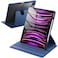 JETech Rotating Case for iPad Pro 129Inch 2022202120202018 with Pencil Holder 360 Degree Rotation Protective Stand Cover Clear Back Auto WakeSleep Navy