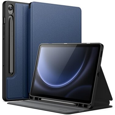 JETech Case for Samsung Galaxy Tab S10 Lite S10 FE S9 FE 109Inch with S Pen Holder Slim Folio Stand Protective Tablet Cover MultiAngle Viewing Navy Blue