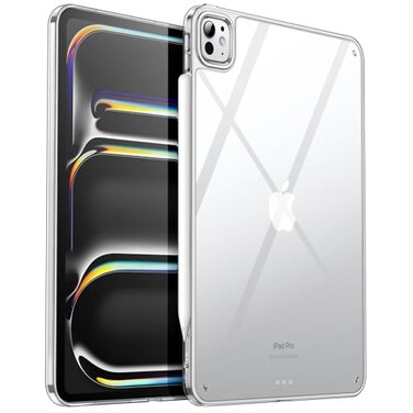 JETech Clear Case for iPad Pro 11Inch M5M4 20252024 6th5th Generation AntiYellowing Transparent Shockproof Slim Tablet Back Cover with Hard PC Back and Soft TPU Bumper