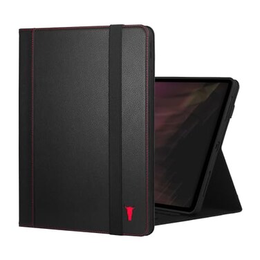 TORRO Case Compatible with iPad Pro 13 20252024 Premium Leather iPad Pro 13 M5 M4 Case with Stand Function Apple Pencil Connectivity and WakeSleep Function Black with Red Detail