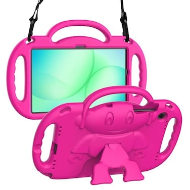 TOEVEK Kids Case for Samsung Galaxy Tab A11 Plus 2025 Tab A9 Plus 2023 11 Inch Tablet with Shoulder Strap Shockproof Handle Stand Protective Cover for Samsung Galaxy A11 A9 11 Pink