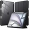 JETech Case for iPad Air 13Inch M4M3M2 202620252024 with Pencil Holder Clear Transparent Back Shell Slim Stand Shockproof Tablet Cover Auto WakeSleep Black