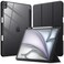 JETech Case for iPad Air 13Inch M4M3M2 202620252024 with Pencil Holder Clear Transparent Back Shell Slim Stand Shockproof Tablet Cover Auto WakeSleep Black