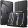 JETech Case for iPad Pro 11Inch M5M4 20252024 6th5th Generation with Pencil Holder Clear Transparent Back Shell Slim Stand Shockproof Tablet Cover Auto WakeSleep Black