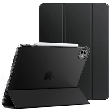 JETech Case for iPad Pro 11Inch M5M4 20252024 6th5th Generation Slim Stand Hard Back Shell Smart Cover with Auto WakeSleep Black