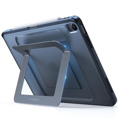 TORRAS Ostand K1 Guardian for iPad Air 13 inch Case M4 2026 M3 2025 M2 Ultra Stable Stand Multiple Adjustable Viewing Angles Slim Protective Kickstand iPad Air 13 Case with Pencil Holder Black