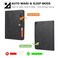 Techcircle Folio Case for iPad 6th 5th Gen 97inchiPad Air 2iPad Pro 97 TECHCIRCLE Vegan Leather Folding Stand Pencil Holder Soft TPU Back Shell Protective Smart Cover with Card Slots Pockets Black