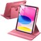 JETech Rotating Case for iPad A16 11th10th Generation 20252022 with Pencil Holder 360 Degree Rotation Protective Stand Cover Clear Back Auto WakeSleep Pink