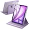JETech Rotating Case for iPad Air 13Inch M4M3M2 202620252024 with Pencil Holder 360 Degree Rotation Protective Stand Cover Clear Back Auto WakeSleep Purple