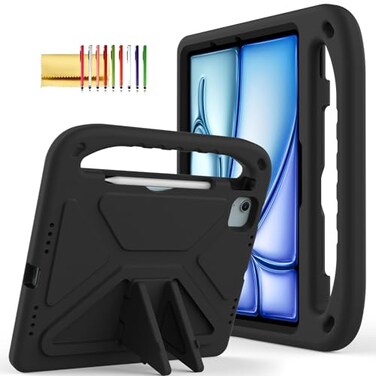 Dteck for iPad Air 13iPad Pro 13129 Case Shockproof Protective Handle Stand Pencil Holder EVA Case Black