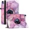 RLINGX Rotating Case for iPad A16 11th Generation 11 Inch 2025 iPad 10th Generation 109 Inch 2022 360 Degree Rotating MultiAngle Viewing Folio Stand Case Auto SleepWake Purple Marble