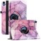 RLINGX Rotating Case for iPad A16 11th Generation 11 Inch 2025 iPad 10th Generation 109 Inch 2022 360 Degree Rotating MultiAngle Viewing Folio Stand Case Auto SleepWake Purple Marble
