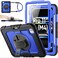 SEYMAC stock Case for iPad Pro 11inch M5M4 20252024 Shockproof Heavy Duty Case with Screen Protector Pencil Holder Rotating Stand Hand Strap Shoulder Strap Blue