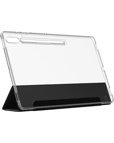 ZAGG Crystal Palace Folio Samsung Galaxy Tab S10 Ultra Case Crystal Clear UltraSlim 65ft Drop Protection Strengthened with Graphene AntiYellowing Stylus Holder Recycled Content