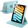 JETech Rotating Case for iPad mini A17 Pro 2024 Model 7th Generation mini 6 2021 Model 6th Generation 360 Degree Rotation Protective Stand Cover Clear Back Blue