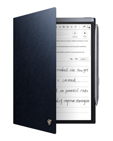 iflytek Protective Folio Case for iFLYTEK AINOTE Air2 NoteTaking Tablet 82 Premium PU Leather Slim Lightweight Durable Cover with a Pen Clip for EInk Writing Tablet Water and Dustproof Blue
