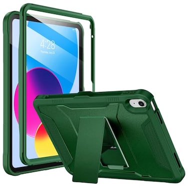 Soke Case for iPad A16 11th Generation 11inch 2025 iPad 10th Generation 109inch 2022 with Builtin Screen Protector and Kickstand Rugged Full Body Protective Cover Alpine Green
