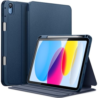 JETech Case for iPad A16 11th10th Generation 20252022 with Pencil Holder Slim Folio Stand Protective Tablet Cover MultiAngle Viewing Navy
