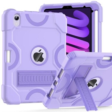 Cantis Case for iPad mini 7 A17 Pro 2024 iPad mini 6 2021 83 Inch Heavy Duty Shockproof Cover for iPad mini 7th 6th Generation 83 with Pencil Holder PurplePurple