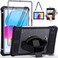 Hllhunkhe Waterproof Case for iPadA16 11th Generation 11 inch 202510th Generation 109 Inch 2022 Case with Screen Protector with Pencil Holder Stand Shoulder Strap Handle FullBody Rugged Cover Black