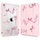 Tuiklol Case for iPad 11 inch A16 Chip 2025 11th GenerationiPad 109 inch 2022 10th Gen Buit in Pencil Holder with Shockproof Cover Clear Transparent Back Shell Auto WakeSleep BowPink