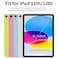 Aoub Case for iPad A16 11th Generation 11 Inch 2025 iPad 10th Generation 109 inch 2022 with Pencil Holder Slim Lightweight Trifold Stand Smart Soft TPU Back Cover Support Touch ID Cream White