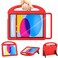 Sanyetral Kids Case for iPad A16 11th Generation 11 Inch 2025iPad 10th Generation 109 Inch 2022 Lightweight Shockproof Cover with Screen ProtectorPencil HolderHandleStand for iPad 10th11th Red