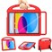 Sanyetral Kids Case for iPad A16 11th Generation 11 Inch 2025iPad 10th Generation 109 Inch 2022 Lightweight Shockproof Cover with Screen ProtectorPencil HolderHandleStand for iPad 10th11th Red