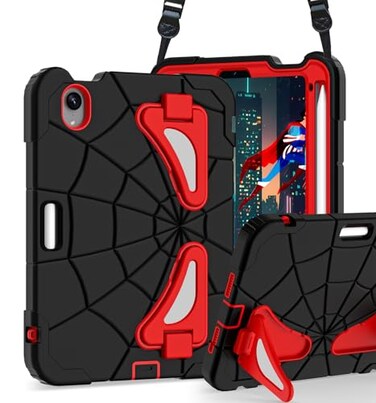 DreamerX for iPad mini 7 Case A17 Pro 2024iPad Mini 6 Kids Case 2021 iPad mini 7th6th Generation 83inch Case for Toddlers Children Boys wPen Holder Stand Shoulder Strap Drop Protective Cover