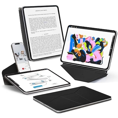 MOFT Dynamic Folio Case for iPad Pro 11 inch M5 2025 M4 2024 Slim Magnetic Stand Case with 20 Viewing Angles Auto WakeSleep Ultra Thin Jet Black