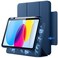 JETech Magnetic Detachable Case ONLY for iPad A16 11th10th Generation 20252022 with Pencil Holder Removable Rotating Clear Cover PortraitLandscape Stand with Raised Screen View Navy