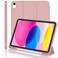 iMieet iPad A16 Case 11th GeniPad 10th Generation Case 11Inch 2025109 Inch 2022 with Pencil Holder Trifold Stand Smart Cover with Soft TPU BackAuto WakeSleepDark Salmon