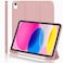 iMieet iPad A16 Case 11th GeniPad 10th Generation Case 11Inch 2025109 Inch 2022 with Pencil Holder Trifold Stand Smart Cover with Soft TPU BackAuto WakeSleepDark Salmon