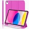 iMieet iPad A16 Case 11th GeniPad 10th Generation Case 11Inch 2025109 Inch 2022 with Pencil Holder Trifold Stand Smart Cover with Soft TPU BackAuto WakeSleepDeep Pink
