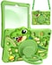 Boaretiu&hellip;&curren; Boaretiu for iPad 9th8th7th Generation Case 102 inch 202120202019 Cute Cartoon Silicone Tablet Case Cover with Adjustable Shoulder Strap Rotating Stand for Kids Boys Girls Green Dinosaur