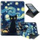 DEGDFSGR for AllNew Amazon Kindle Fire HD 10 Tablet 13th Generation 2023 Release Soft TPU Buffer PU Leather Cover Auto WakeSleep 360 Swivel Stand Starry Night Black Cat Amazon Fire Hd 10 Tablet 2023