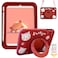 UUcovers Kids Case for iPad mini 7 A17 Pro 2024 iPad mini 6 2021 83 with Pencil HolderShoulder Strap 360 Rotating Ring HandleStand Soft Cover for iPad mini 7th6th Generation Red Lucky Cat