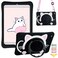 UUcovers Kids Case for iPad A16 11th Gen 11 2025iPad 10th Generation 109 inch 2022 360 Rotating Ring HandleStand Case with Pencil HolderShoulder Strap Girl Boy Cute Soft CoverBlack Cat Kitty