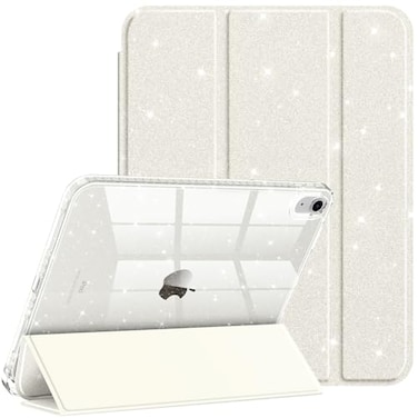 Fintie Slim Case for iPad A16 11th Generation 11 Inch 2025 iPad 10th Generation 109 Inch 2022 Glittering Sparkly Shockproof Cover with Shiny Clear Back Shell Pencil Holder Starlight