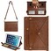 Techcircle Handbag Case for Apple iPad 5iPad 6 97 iPad Air 1st2nd Generation Cases Folio Stand Crossbody Wallet Case with Pencil Holder Hand Strap Shoulder Strap Soft Protective Cover Coffee