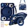 UUcovers Kids Case for iPad A16 11th Gen 11 2025iPad 10th Generation 109 inch 2022 360 Rotating Ring HandleStand Case with Pencil HolderShoulder Strap Girl Boy Cute Soft Cover Blue Astronaut