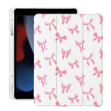 LuminousGuard Cute Kawaii Bow for iPad A16 11th Generation Case 11 Inch 2025 for iPad 10th Generation Case 109 Inch 2022 with Pencil Holder Auto SleepWake Leather Soft TPU Back Cover